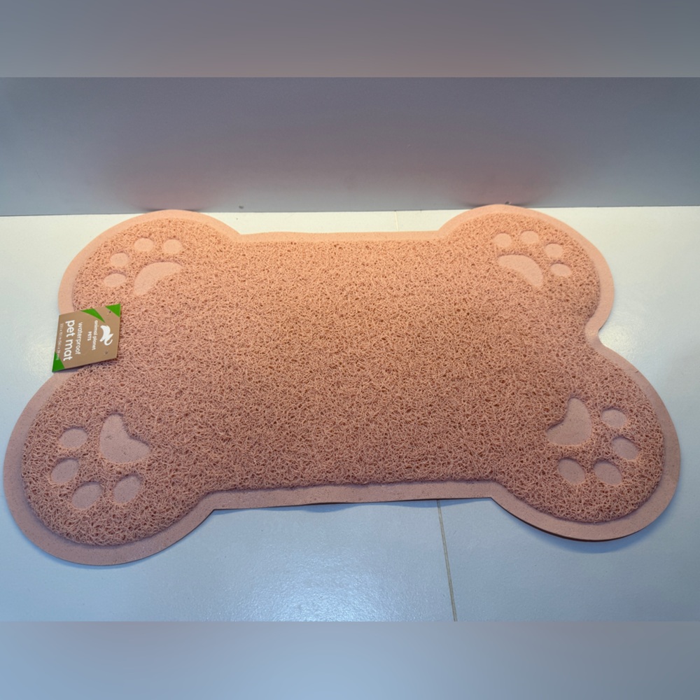 Pink Pet Paw Print Mat